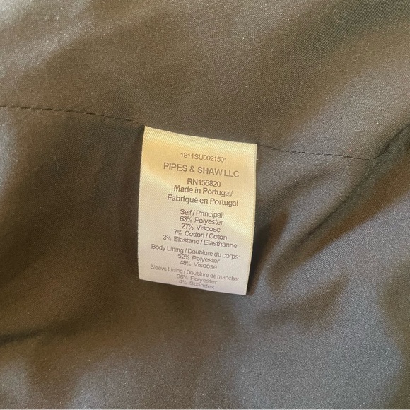 LIKE NEW 🖤 Veronica Bears Frayne Off The Shoulder Blazer Black Size 6 - Picture 11 of 11